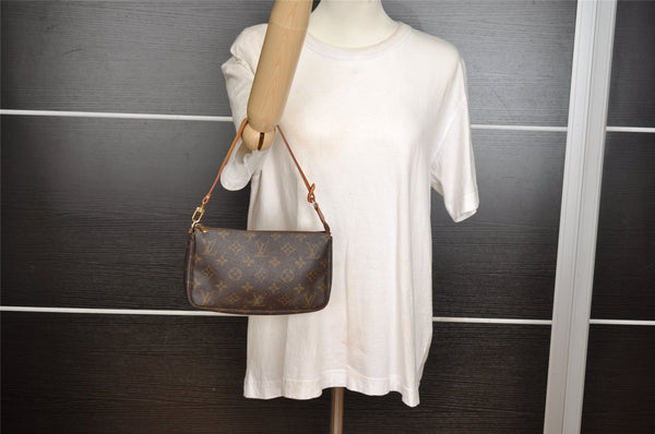 Authentic Louis Vuitton Monogram Pochette Accessoires Pouch M51980 LV 8777I