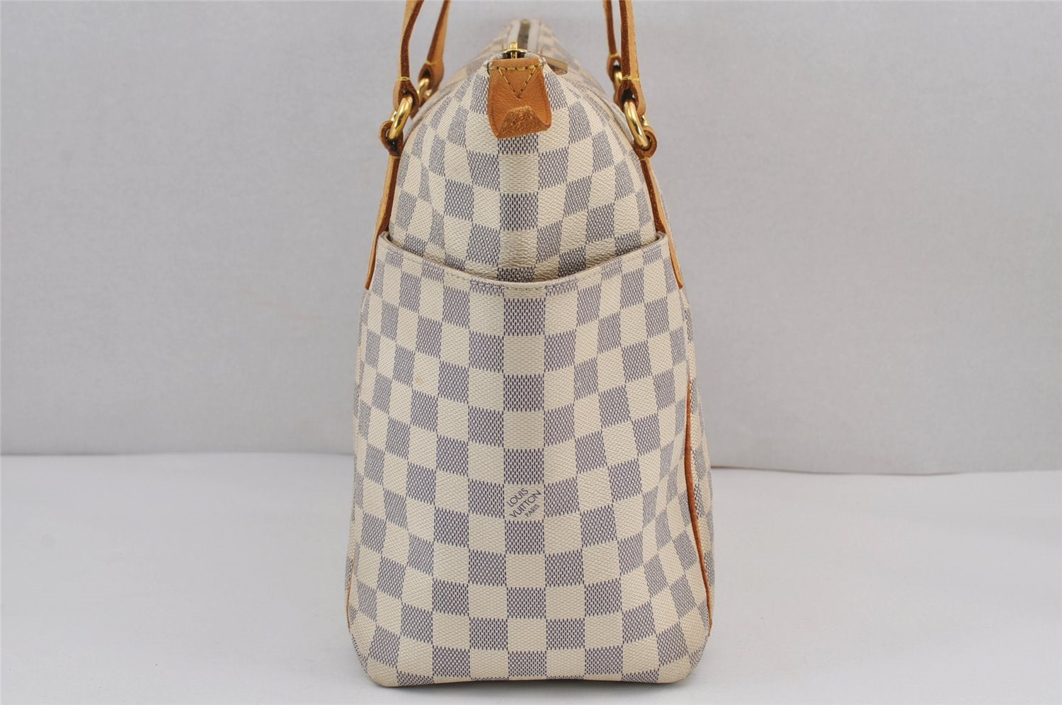 Authentic Louis Vuitton Damier Azur Totally MM Tote Bag N51262 LV 8777J