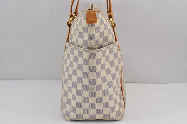 Authentic Louis Vuitton Damier Azur Totally MM Tote Bag N51262 LV 8777J