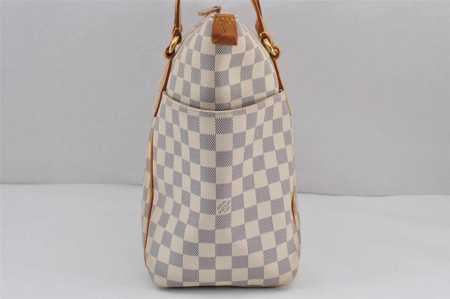 Authentic Louis Vuitton Damier Azur Totally MM Tote Bag N51262 LV 8777J