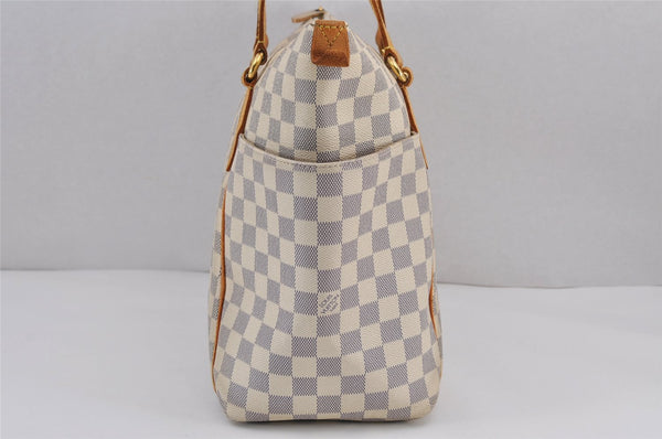 Authentic Louis Vuitton Damier Azur Totally MM Tote Bag N51262 LV 8777J