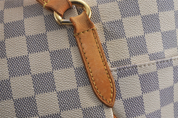 Authentic Louis Vuitton Damier Azur Totally MM Tote Bag N51262 LV 8777J
