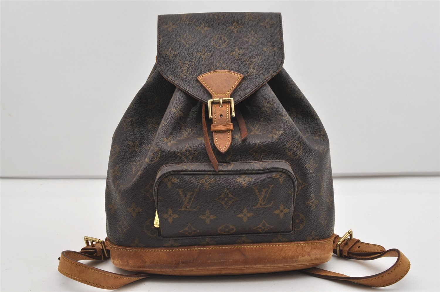 Authentic Louis Vuitton Monogram Montsouris MM Backpack M51136 LV 8778I
