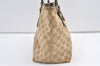 Authentic GUCCI Sherry Line Tote Bag GG Canvas Leather 137396 Beige 8780J