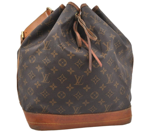 Authentic Louis Vuitton Monogram Noe Shoulder Drawstring Bag M42224 LV 8781I