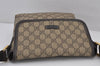 Authentic GUCCI Shoulder Cross Body Bag GG PVC Leather 223666 Brown 8781J