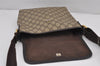 Authentic GUCCI Shoulder Cross Body Bag GG PVC Leather 223666 Brown 8781J