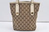 Authentic GUCCI Charmy Shoulder Tote Bag GG Canvas Leather 153361 Brown 8782J