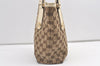 Authentic GUCCI Charmy Shoulder Tote Bag GG Canvas Leather 153361 Brown 8782J