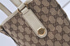 Authentic GUCCI Charmy Shoulder Tote Bag GG Canvas Leather 153361 Brown 8782J