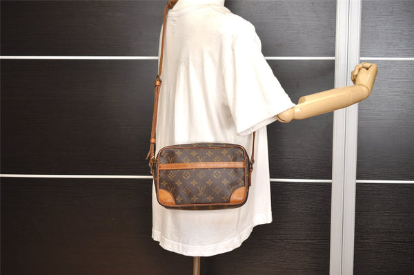 Authentic Louis Vuitton Monogram Trocadero 23 Shoulder Cross Bag M51276 LV 8783J