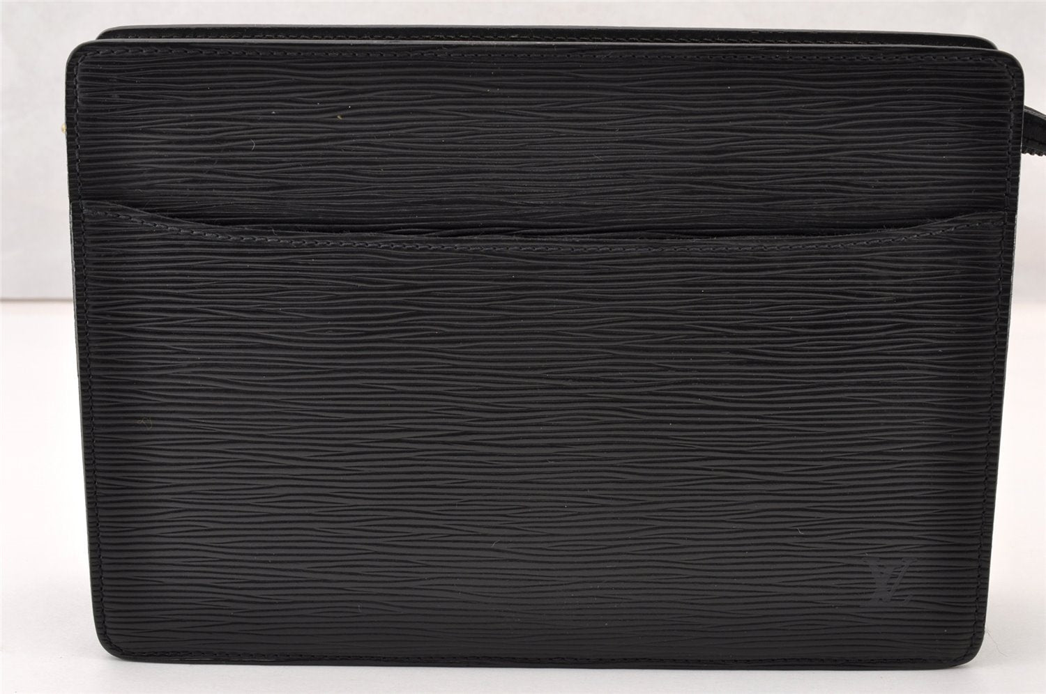 Authentic Louis Vuitton Epi Pochette Homme Clutch Hand Bag Black M52522 LV 8784I