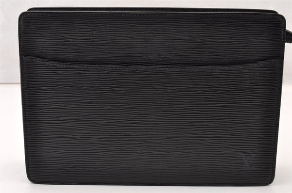Authentic Louis Vuitton Epi Pochette Homme Clutch Hand Bag Black M52522 LV 8784I