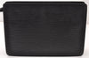 Authentic Louis Vuitton Epi Pochette Homme Clutch Hand Bag Black M52522 LV 8784I