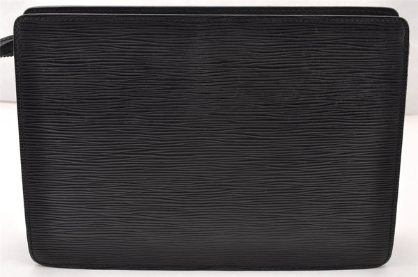 Authentic Louis Vuitton Epi Pochette Homme Clutch Hand Bag Black M52522 LV 8784I