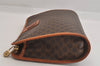 Authentic CELINE Macadam Blason Pattern Clutch Hand Bag PVC Leather Brown 8786M