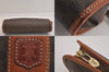 Authentic CELINE Macadam Blason Pattern Clutch Hand Bag PVC Leather Brown 8786M