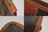 Authentic CELINE Macadam Blason Pattern Clutch Hand Bag PVC Leather Brown 8786M