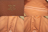 Authentic CELINE Macadam Blason Pattern Clutch Hand Bag PVC Leather Brown 8786M