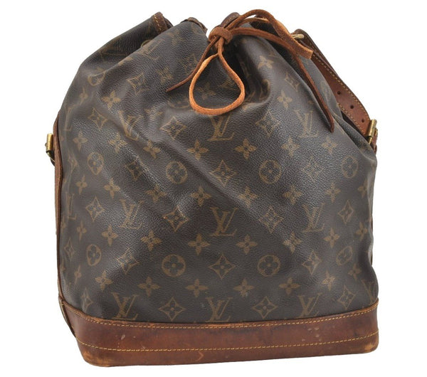 Authentic Louis Vuitton Monogram Noe Shoulder Drawstring Bag M42224 LV 8787I