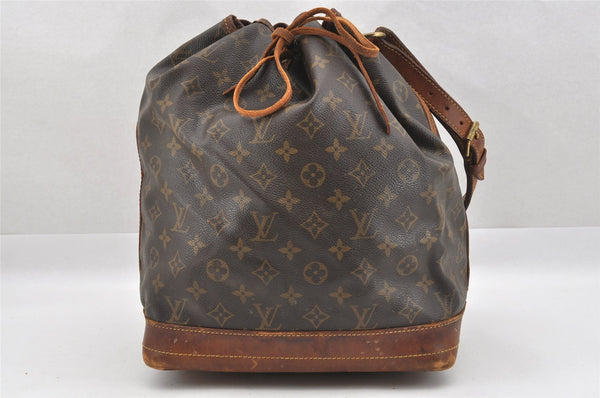 Authentic Louis Vuitton Monogram Noe Shoulder Drawstring Bag M42224 LV 8787I
