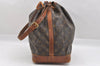 Authentic Louis Vuitton Monogram Noe Shoulder Drawstring Bag M42224 LV 8787I