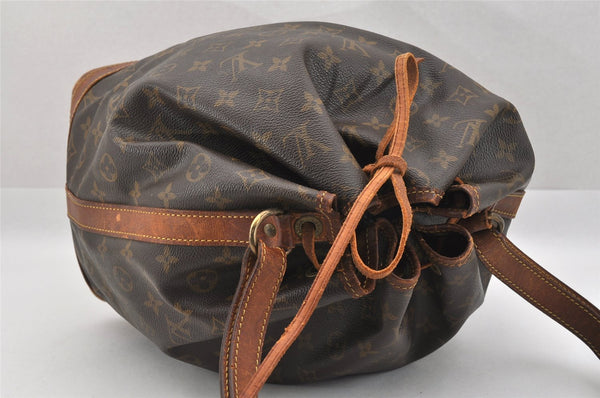 Authentic Louis Vuitton Monogram Noe Shoulder Drawstring Bag M42224 LV 8787I