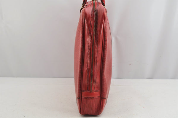 Authentic Louis Vuitton Epi Porte Documents Voyage Briefcase Red M54477 LV 8787J