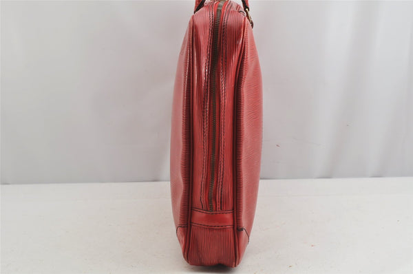 Authentic Louis Vuitton Epi Porte Documents Voyage Briefcase Red M54477 LV 8787J