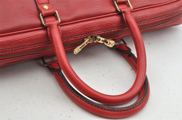 Authentic Louis Vuitton Epi Porte Documents Voyage Briefcase Red M54477 LV 8787J