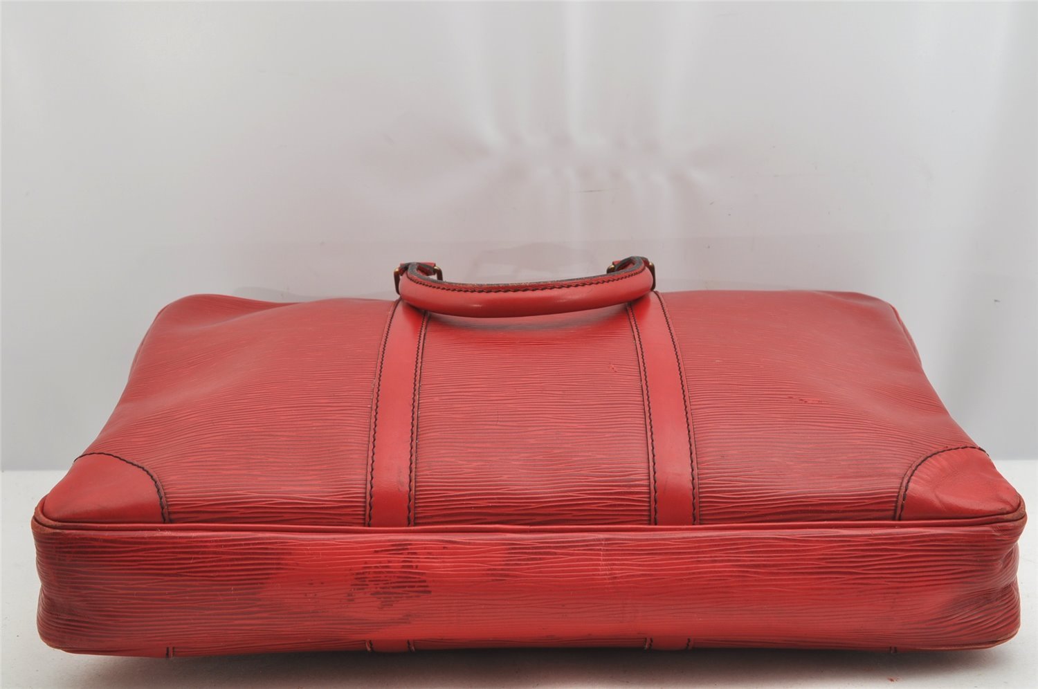 Authentic Louis Vuitton Epi Porte Documents Voyage Briefcase Red M54477 LV 8787J