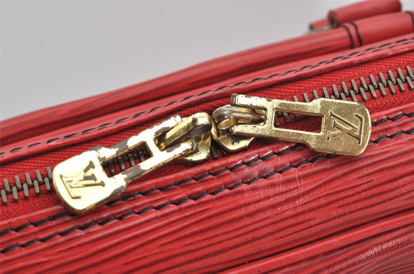 Authentic Louis Vuitton Epi Porte Documents Voyage Briefcase Red M54477 LV 8787J
