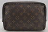 Auth Louis Vuitton Monogram Trousse Toilette 23 Clutch Hand Bag M47524 LV 8788I