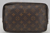 Auth Louis Vuitton Monogram Trousse Toilette 23 Clutch Hand Bag M47524 LV 8788I