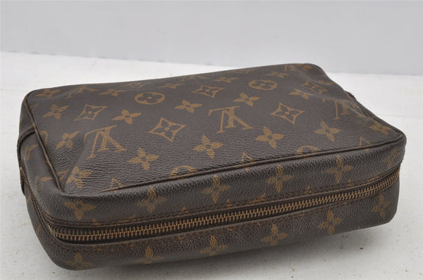 Auth Louis Vuitton Monogram Trousse Toilette 23 Clutch Hand Bag M47524 LV 8788I