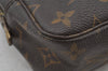Auth Louis Vuitton Monogram Trousse Toilette 23 Clutch Hand Bag M47524 LV 8788I