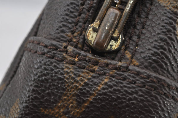 Auth Louis Vuitton Monogram Trousse Toilette 23 Clutch Hand Bag M47524 LV 8788I