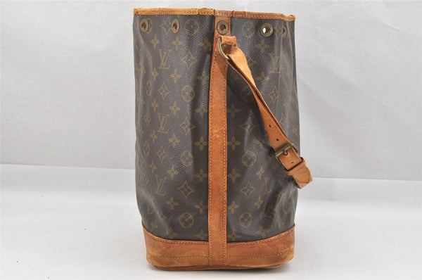 Authentic Louis Vuitton Monogram Noe Shoulder Drawstring Bag M42224 LV 8789I