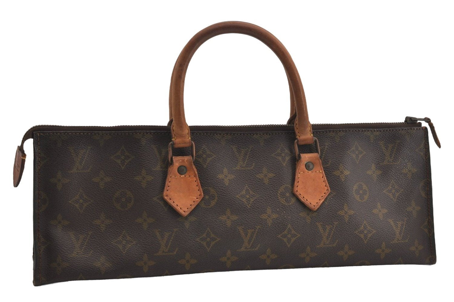 Authentic Louis Vuitton Monogram Sac Trico Hand Bag Old Model LV 8790I