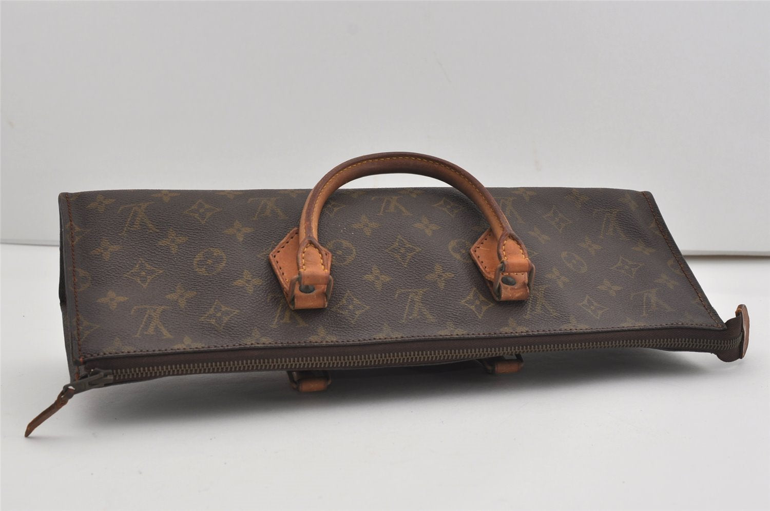 Authentic Louis Vuitton Monogram Sac Trico Hand Bag Old Model LV 8790I