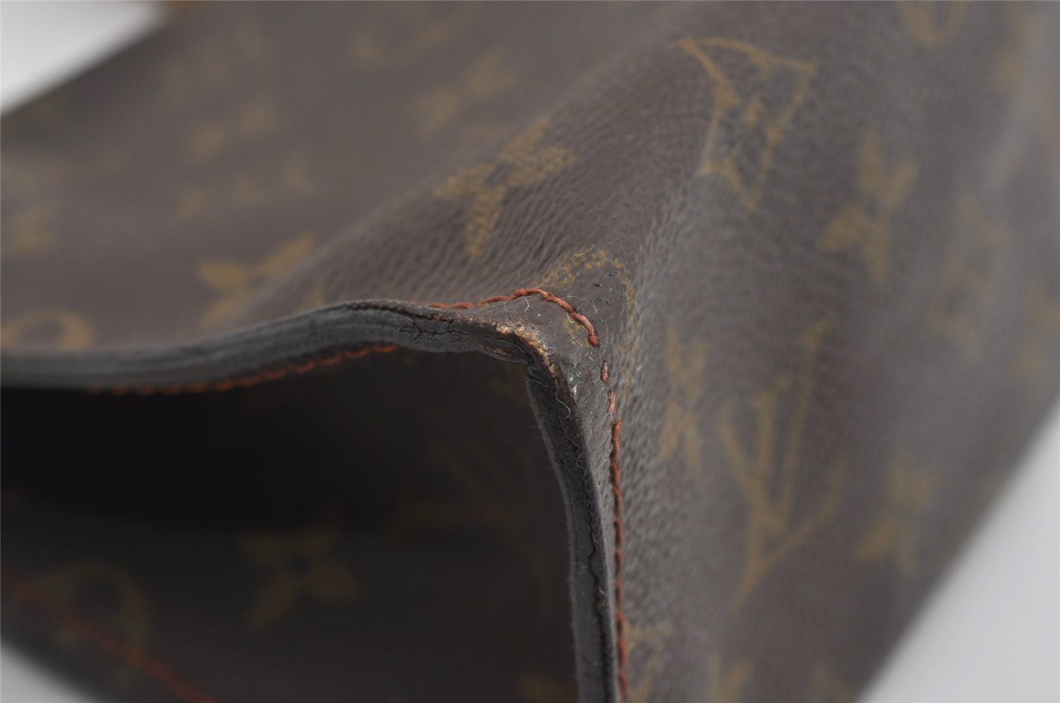 Authentic Louis Vuitton Monogram Sac Trico Hand Bag Old Model LV 8790I