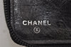 Authentic CHANEL Calf Skin Cambon Line Zippy Organizer Wallet Purse Black 8790J