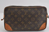 Authentic Louis Vuitton Monogram Marly Dragonne Clutch Hand Bag Old Model 8791I