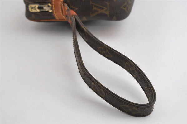 Authentic Louis Vuitton Monogram Marly Dragonne Clutch Hand Bag Old Model 8791I