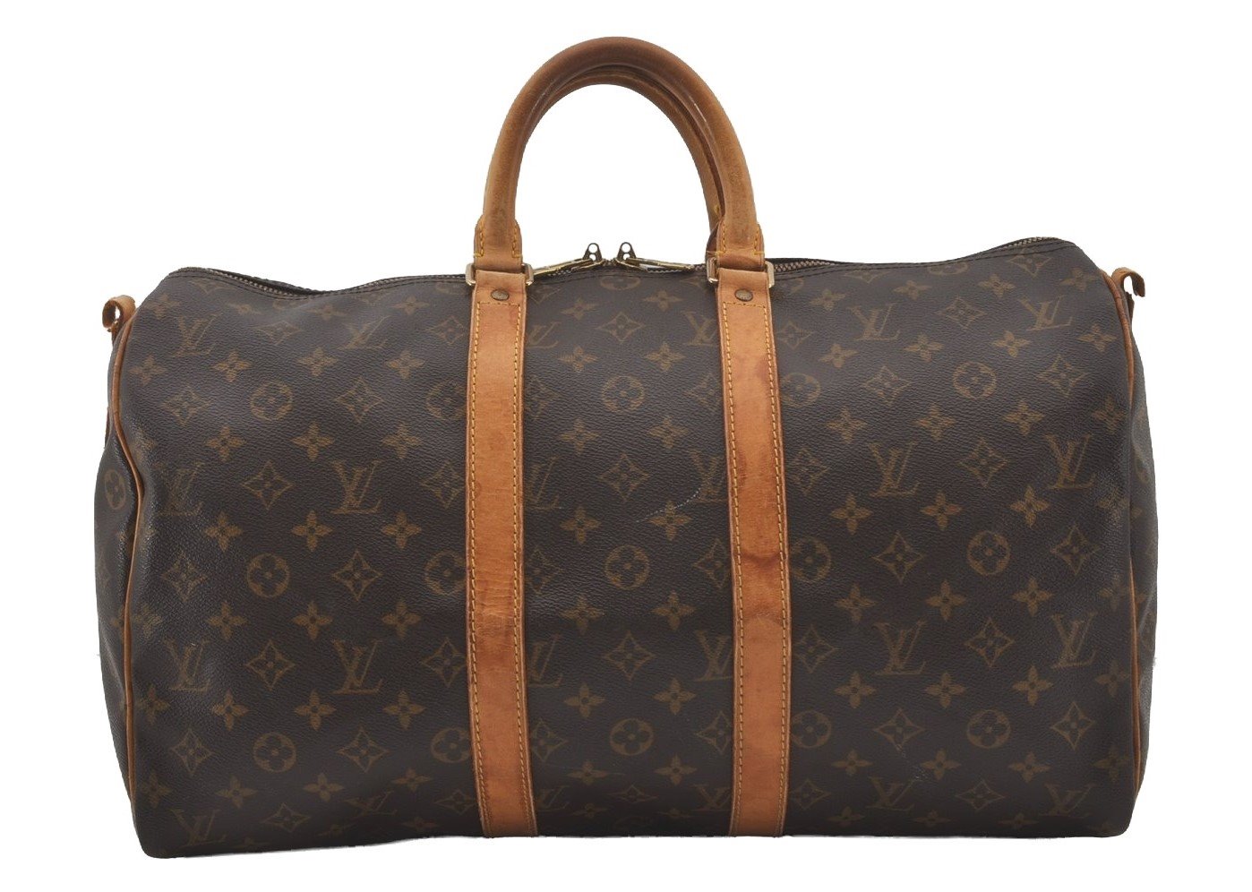 Authentic Louis Vuitton Monogram Keepall Bandouliere 45 M41418 Boston Bag 8794I