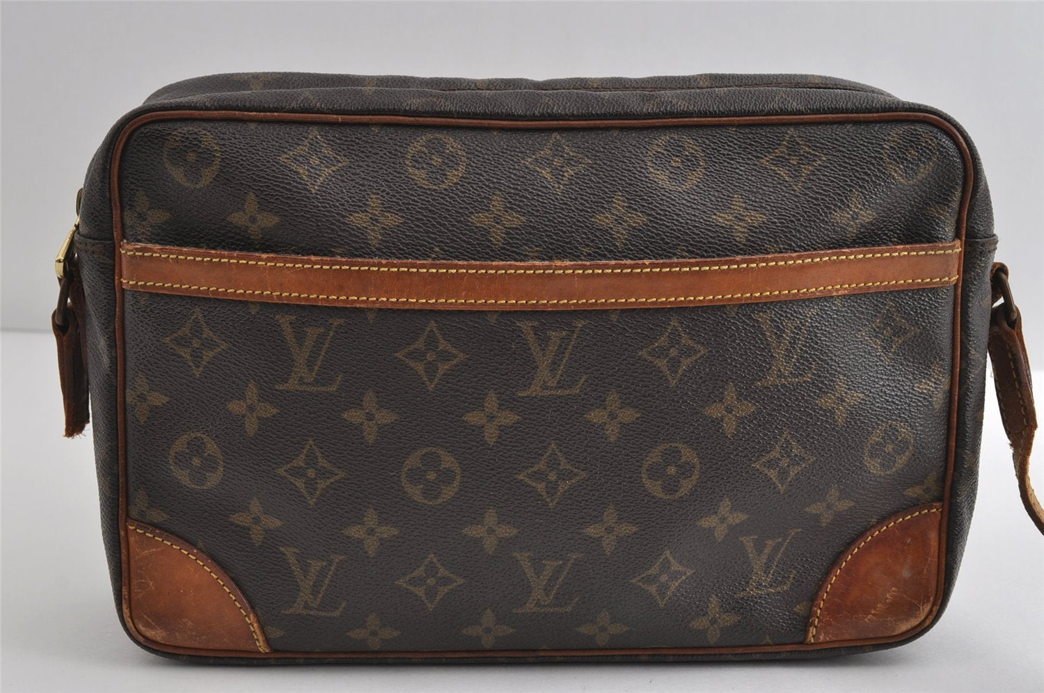 Authentic Louis Vuitton Monogram Trocadero 27 Shoulder Bag M51274 LV Junk 8795I