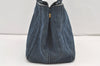 Authentic PRADA Vintage Canapa SS Denim 2Way Shoulder Hand Bag Purse Blue 8795J