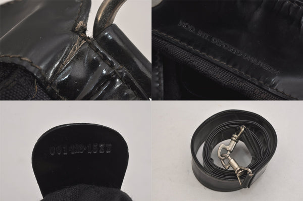 Authentic GUCCI Bamboo Vintage 2Way Shoulder Hand Bag Nylon Leather Black 8795M
