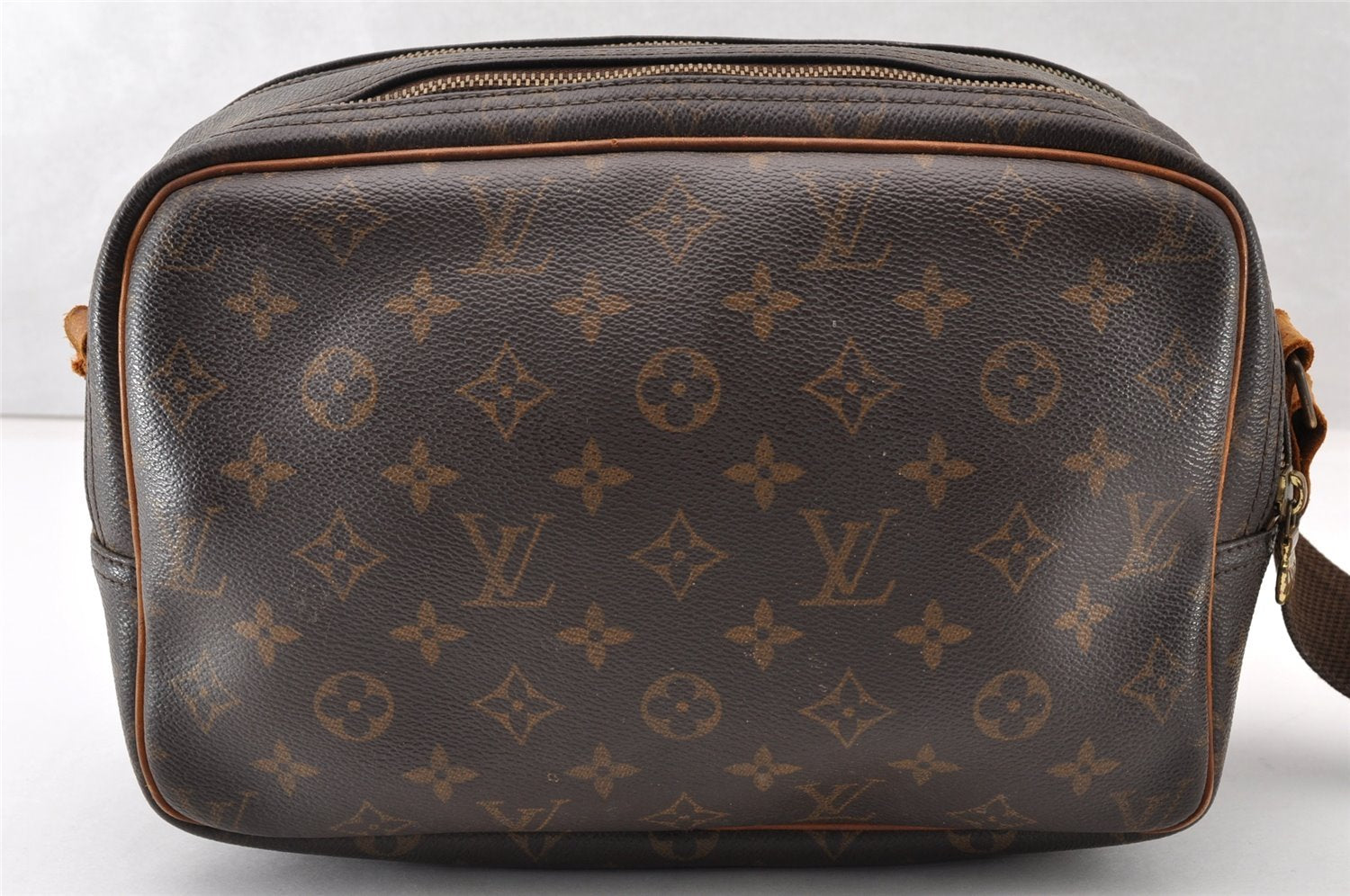 Authentic Louis Vuitton Monogram Reporter PM Shoulder Bag M45254 Junk 8796I