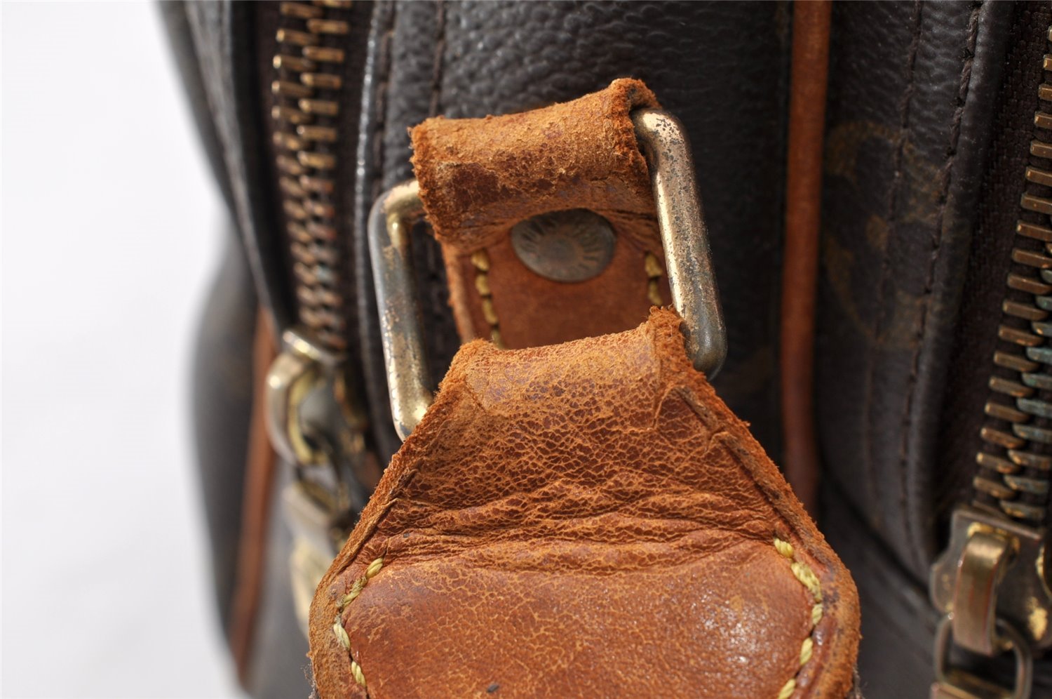 Authentic Louis Vuitton Monogram Reporter PM Shoulder Bag M45254 Junk 8796I